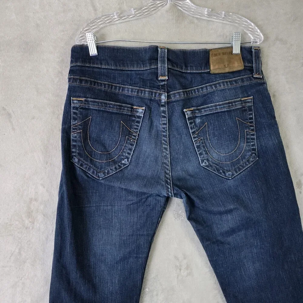True Religion Geno Relaxed Slim Boot Cut Jeans Blue Sz 33 X 34